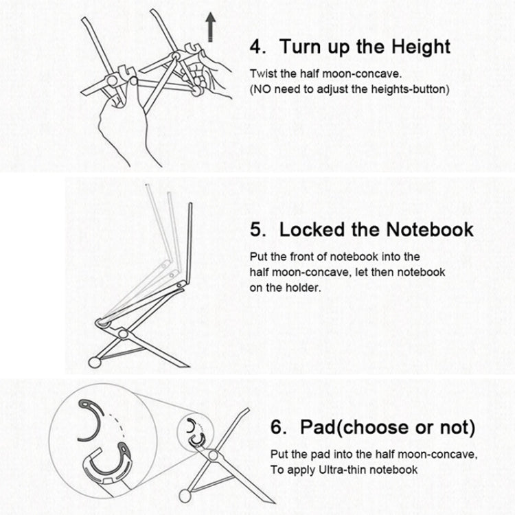 Nexstand K2 Laptop Height Extender Holder Stand Folding Portable Computer Heat Dissipation Bracket, Size: 35.4x4x4cm(Black) by buy2fix