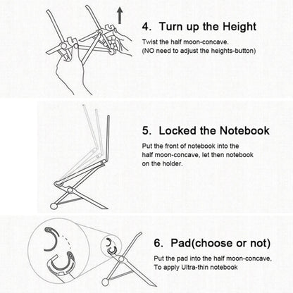 Nexstand K2 Laptop Height Extender Holder Stand Folding Portable Computer Heat Dissipation Bracket, Size: 35.4x4x4cm(Black) by buy2fix