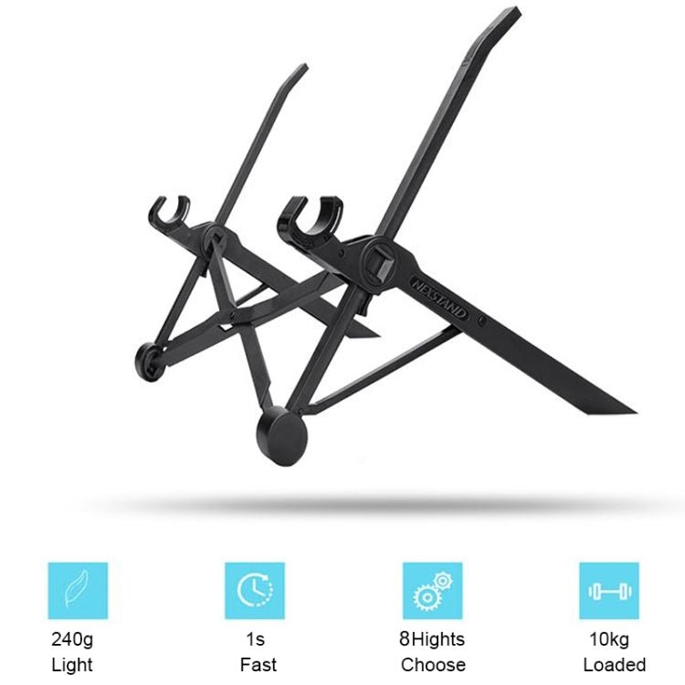 Nexstand K2 Laptop Height Extender Holder Stand Folding Portable Computer Heat Dissipation Bracket, Size: 35.4x4x4cm(Black) by buy2fix