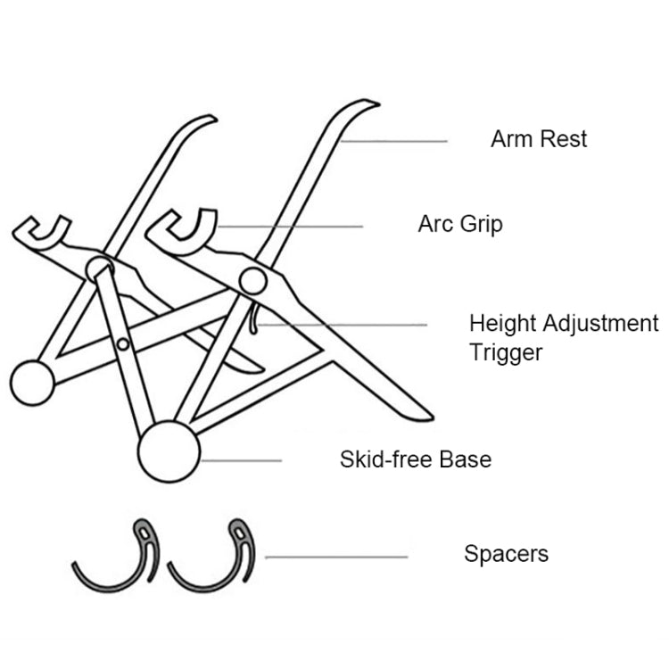 Nexstand K2 Laptop Height Extender Holder Stand Folding Portable Computer Heat Dissipation Bracket, Size: 35.4x4x4cm(Black) by buy2fix