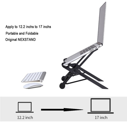 Nexstand K2 Laptop Height Extender Holder Stand Folding Portable Computer Heat Dissipation Bracket, Size: 35.4x4x4cm(Black) by buy2fix