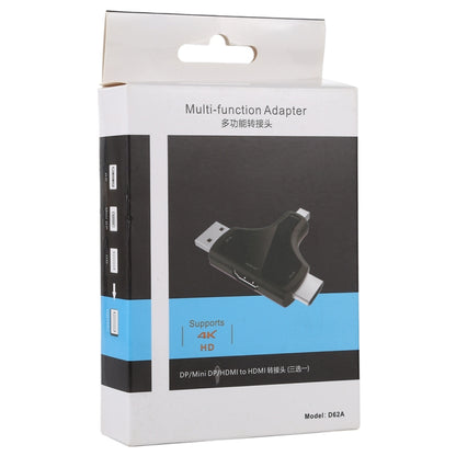D62A DisplayPort + Mini DP + HDMI Male to HDMI Female 3 in 1 Adapter by buy2fix