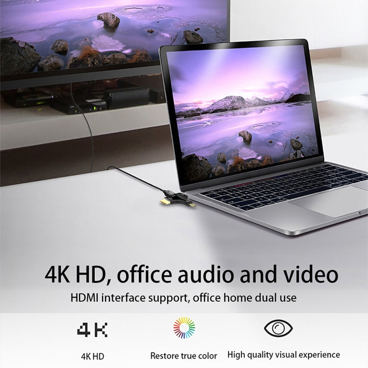 D62A DisplayPort + Mini DP + HDMI Male to HDMI Female 3 in 1 Adapter by buy2fix