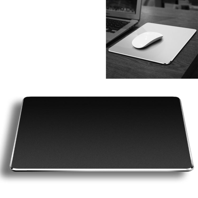 Aluminum Alloy Double-sided Non-slip Mat Desk Mouse Pad, Size : L(Black) by buy2fix