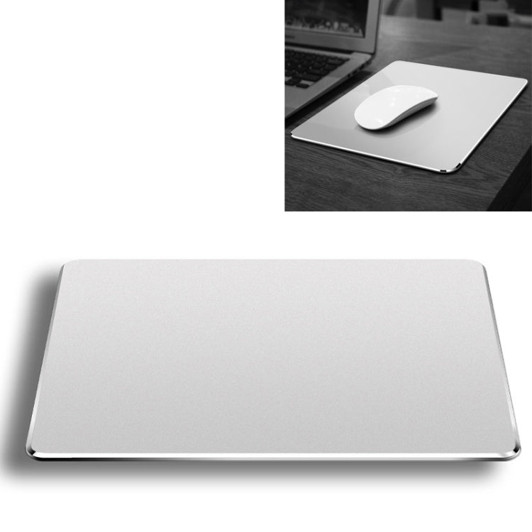 Aluminum Alloy Double-sided Non-slip Mat Desk Mouse Pad, Size : L(Silver) by buy2fix