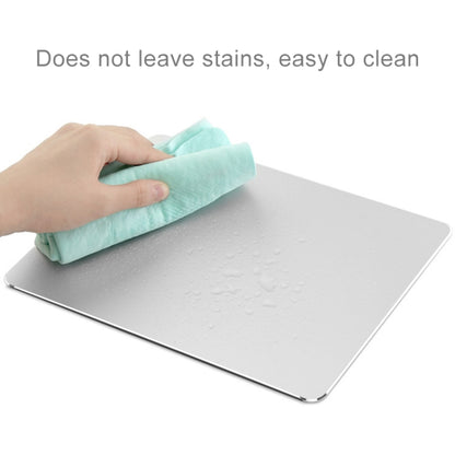 Aluminum Alloy Double-sided Non-slip Mat Desk Mouse Pad, Size : L(Silver) by buy2fix