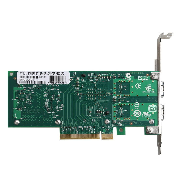 XXA037 Intel 82599 Dual SFP Port PCI Express FCoE PCIe x8 10 Gigabit Ethernet Network Optical LAN Card Adapter by buy2fix