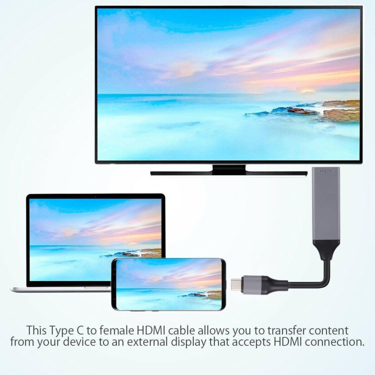 USB-C / Type-C 3.1 to HDMI 4Kx2K HDTV Cable, Cable Length: 20cm by buy2fix
