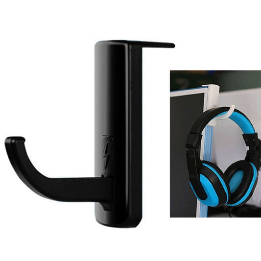 Universal Headphone Hanger PC Monitor Desk Headset Stand Holder Hook(Black) - Headset Stand by buy2fix | Online Shopping UK | buy2fix