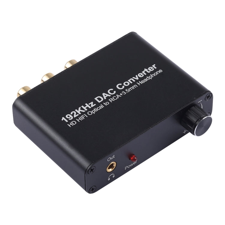 192KHz DAC Converter HD HIFI Optical to RCA+3.5mm Headphone 5.1 Channel Digital Audio Converter with Volume Control by buy2fix