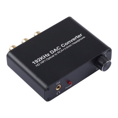192KHz DAC Converter HD HIFI Optical to RCA+3.5mm Headphone 5.1 Channel Digital Audio Converter with Volume Control by buy2fix
