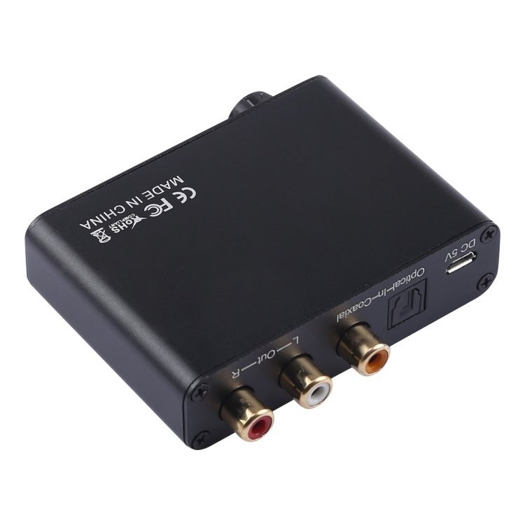 192KHz DAC Converter HD HIFI Optical to RCA+3.5mm Headphone 5.1 Channel Digital Audio Converter with Volume Control by buy2fix