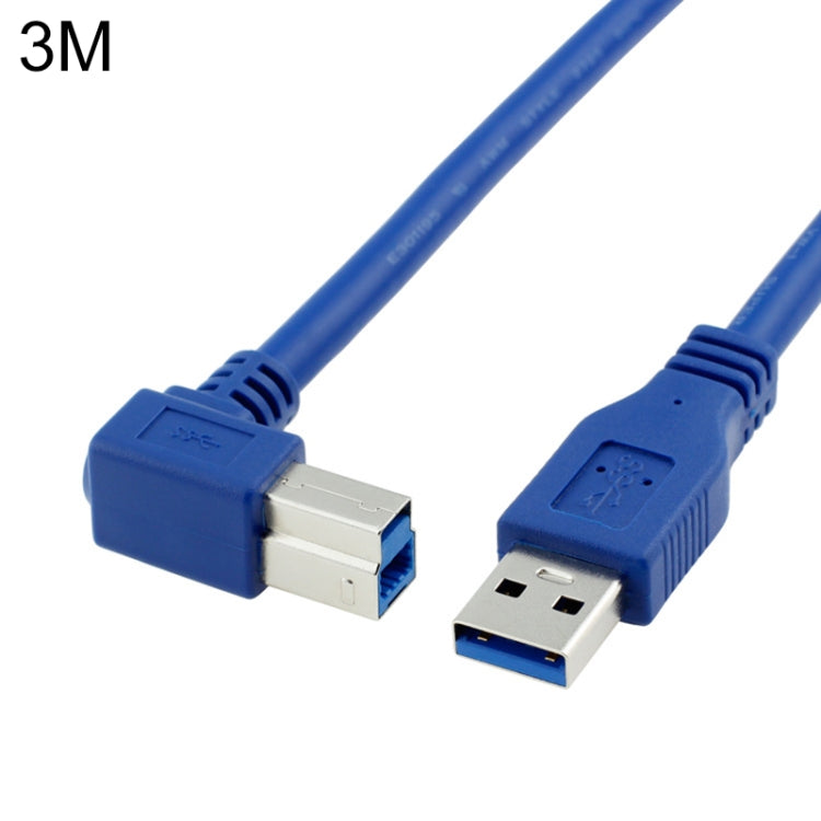 USB 3.0 A Male to Right 90 Degrees Angle USB 3.0 Type-B Male High Speed Printer Cable, Cable Length: 3m by buy2fix