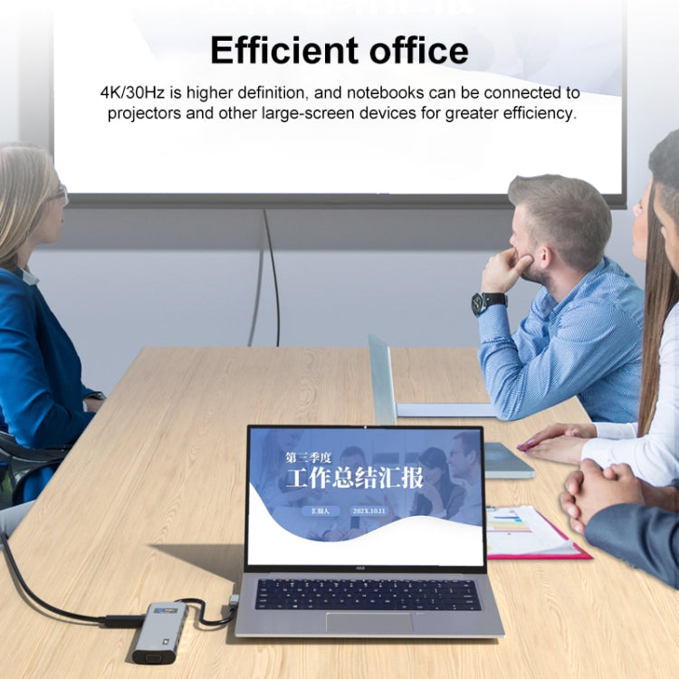 Z261 12 in 1 Elbow USB-C/Type-C to USB MST Smart Docking Station HUB Adapter by buy2fix