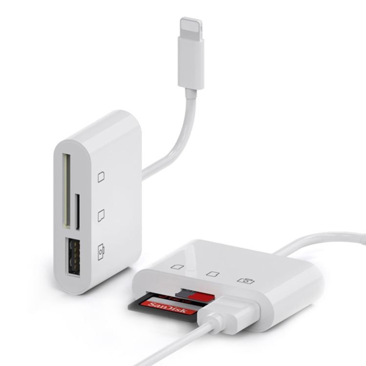 D-168 3 In 1 8 Pin OTG High-speed Card Reader by buy2fix