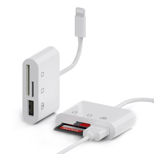 D-168 3 In 1 8 Pin OTG High-speed Card Reader by buy2fix