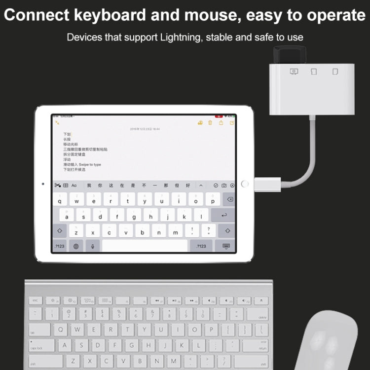 D-168 3 In 1 8 Pin OTG High-speed Card Reader by buy2fix