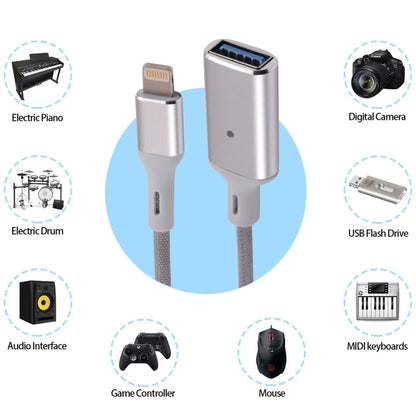 8 Pin Male to USB Female OTG Camera Adapter, Compatible with IOS 13 or Above by buy2fix