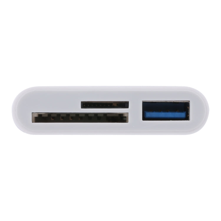 NK-103Pro 3 in 1 8 Pin + USB-C / Type-C Male to USB + TF / SD Card Reader by buy2fix