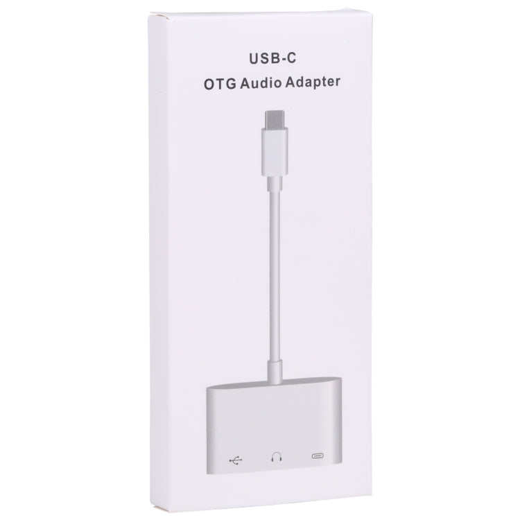 3 in 1 USB-C / Type-C Male to Type-C + USB + 3.5mm Female OTG Adapter by buy2fix