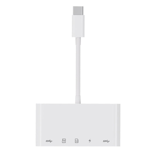 NK-1032TC 5 in 1 USB-C Male to SD / TF / 2xUSB / Type-C Female Adapter by buy2fix