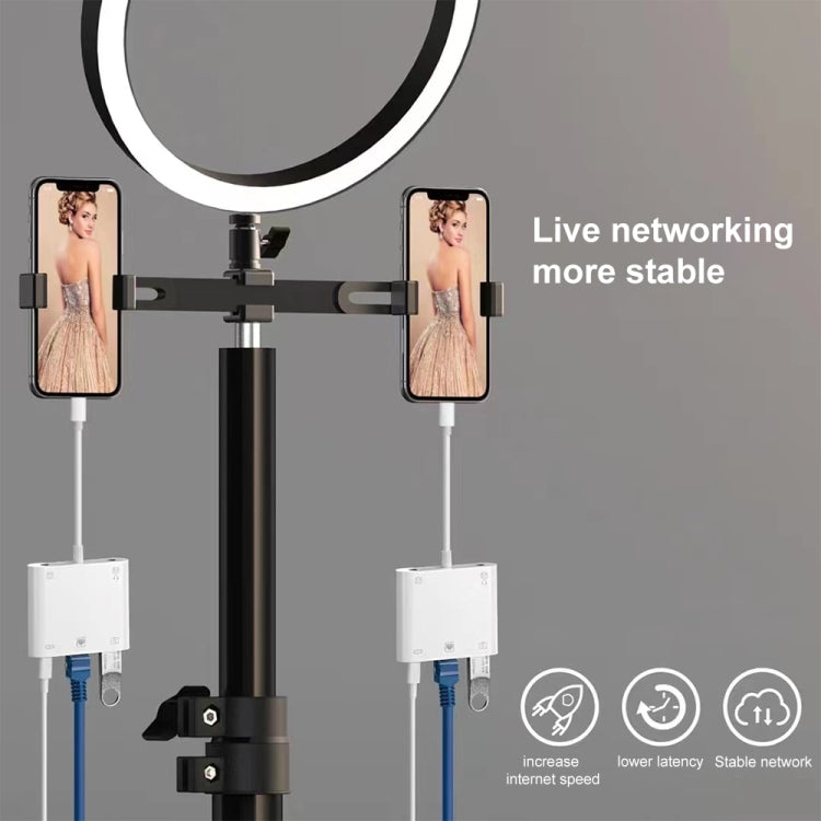 S-330 5 in 1 8 Pin Male to 8 Pin / USB3.0 / RJ45 / 3.5mm Female Adapter by buy2fix
