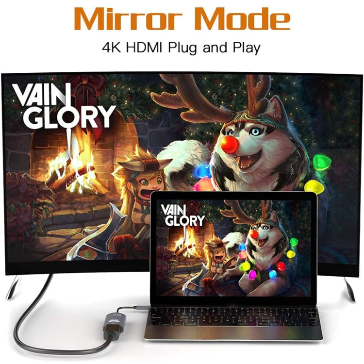 TH001 USB-C / Type-C Male to HDTV Female 4K UHD Adapter(Red) by buy2fix