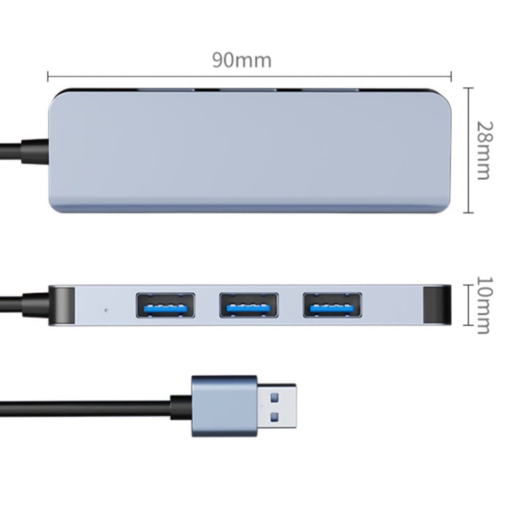 BYL-2013U3 12cm 4 in 1 USB to USB3.0x4 HUB Adapter by buy2fix