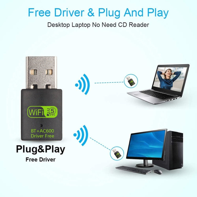 600M Bluetooth WiFi 2 in- 1 USB Network Adapter WiFi Signal Receiver by buy2fix