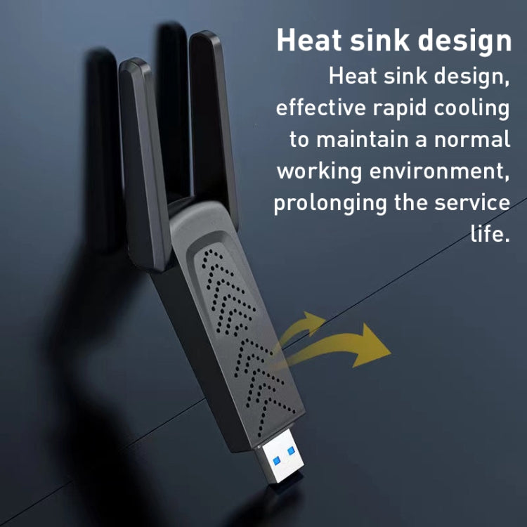 1300Mbps Dual Frequency USB Network Adapter WiFi Transmitter Receiver by buy2fix