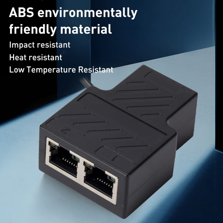 OZHW1 RJ45 1 to 2 Splitter Adapter Network 100M LAN Ethernet Female Connector by buy2fix