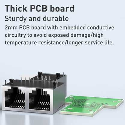 OZHW1 RJ45 1 to 2 Splitter Adapter Network 100M LAN Ethernet Female Connector by buy2fix