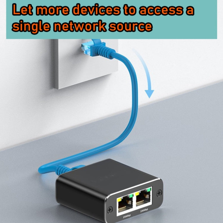 OZHW3 RJ45 1 to 2 Splitter Adapter Network 1000M LAN Ethernet Female Connector by buy2fix