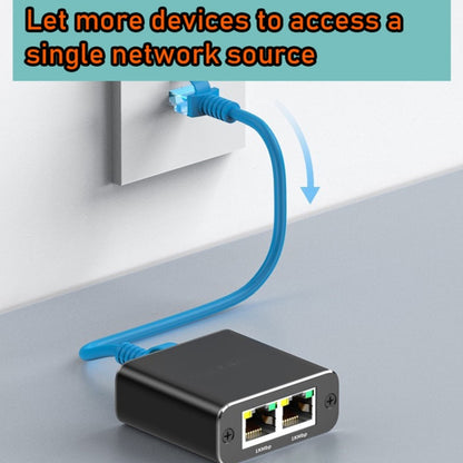 OZHW3 RJ45 1 to 2 Splitter Adapter Network 1000M LAN Ethernet Female Connector by buy2fix