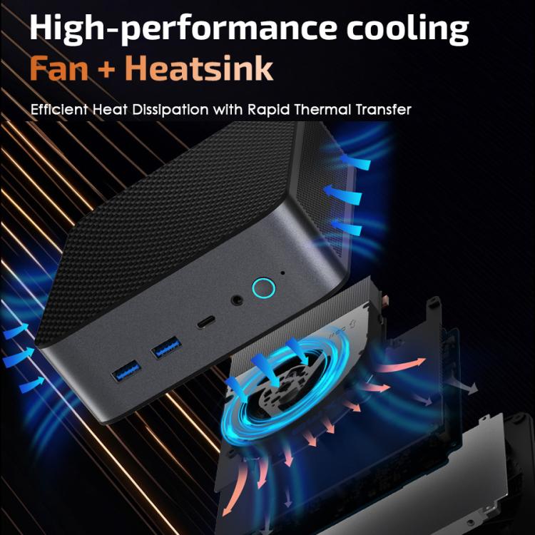 GXMO H90 Pro Windows 11 Mini PC, AMD Ryzen 7 8745HS Octa Core Processor, AU Plug - Windows Mini PCs by GXMO | Online Shopping UK | buy2fix