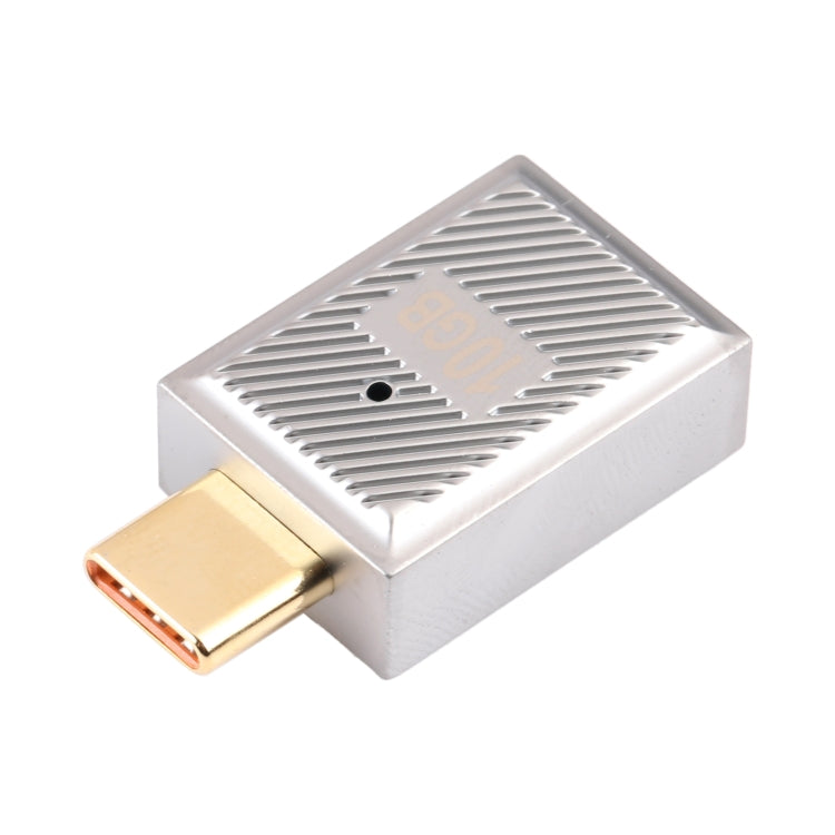 USB-C / Type-C Male to USB Female 10 Gbps Straight Charging Adapter (Silver) by buy2fix