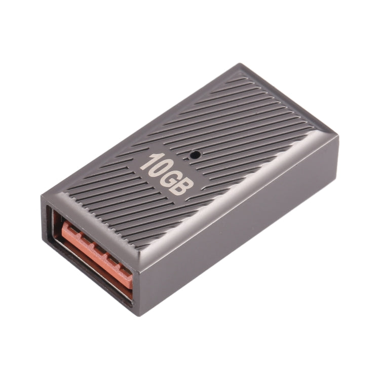 USB Female to USB-C / Type-C Female 10 Gbps Straight Charging Adapter (Gun Metal) by buy2fix
