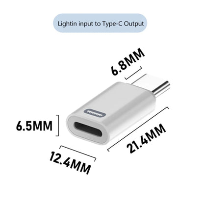 8 Pin Female to USB-C / Type-C Male Adapter Gen3, Supports PD Fast Charging for iPhone 15 Series by buy2fix