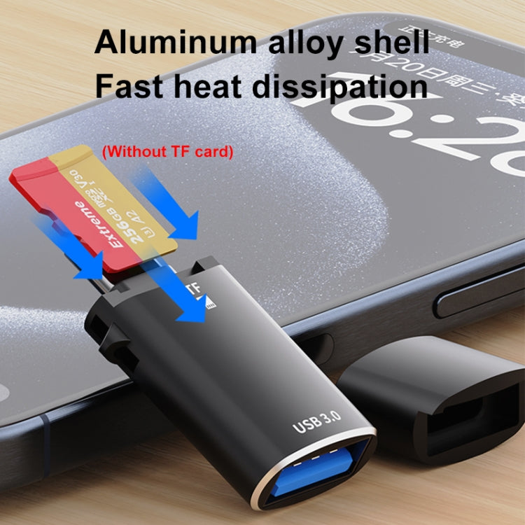 USB-C / Type-C to TF Card Multifunctional Card Reader Universal Adapter (Silver) by buy2fix