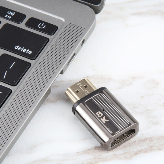 8K 60Hz HDMI Male to HDMI Female Magnetic Adapter (Gun Metal) by buy2fix