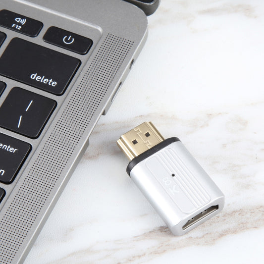 8K 60Hz HDMI Male to HDMI Female Magnetic Adapter (Silver) by buy2fix