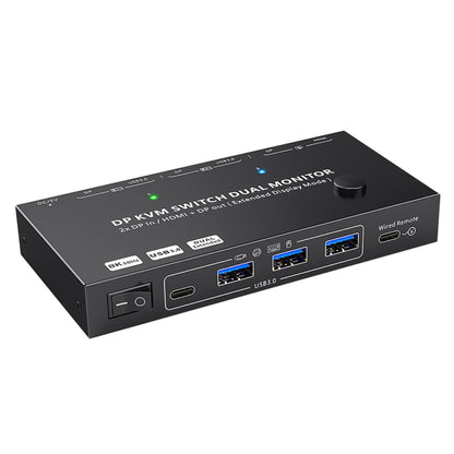 KC-KVM212DH 4K 60HZ USB3.0 DP Dual Display KVM Switcher with MST Dual Screen Extension Replication by buy2fix