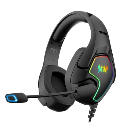 KOTION EACH G3000 3.5mm & USB Plug Stereo RGB Light Gaming Headset with Omni-directional Mic, Cable Length: 1.9m (Black) by KOTION EACH