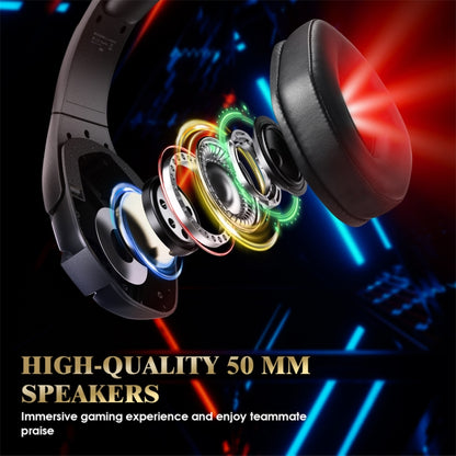 KOTION EACH G3000 3.5mm & USB Plug Stereo RGB Light Gaming Headset with Omni-directional Mic, Cable Length: 1.9m (Black) by KOTION EACH