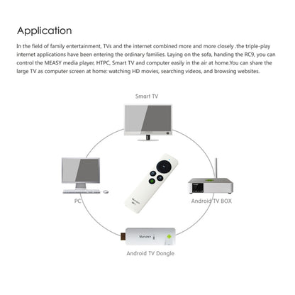 Measy RC9 2.4GHz Fly Air Mouse Wireless Keyboard Remote Control by Measy