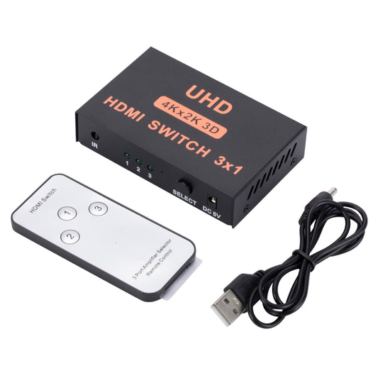 HDMI Switch 3 into 1 out 4Kx2K HD Video Switch, with Remote Control by buy2fix