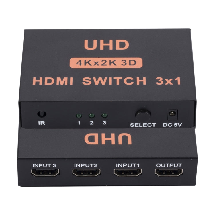 HDMI Switch 3 into 1 out 4Kx2K HD Video Switch, with Remote Control by buy2fix