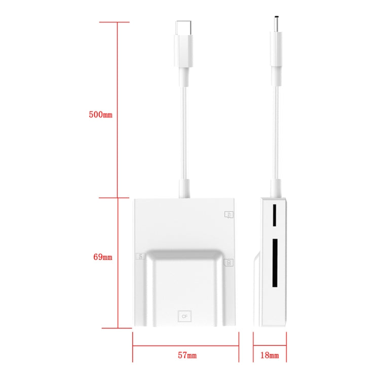 NK-3057H 4 in 1 USB-C/Type-C Multifunctional Card Reader by buy2fix