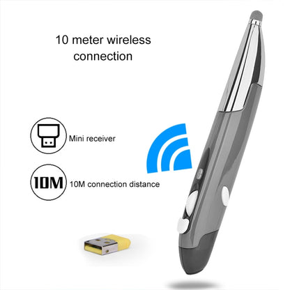 PR-06S 4-keys Smart Wireless Optical Mouse with Stylus Pen Function, Support Voice Operation / Translation (Grey) by buy2fix