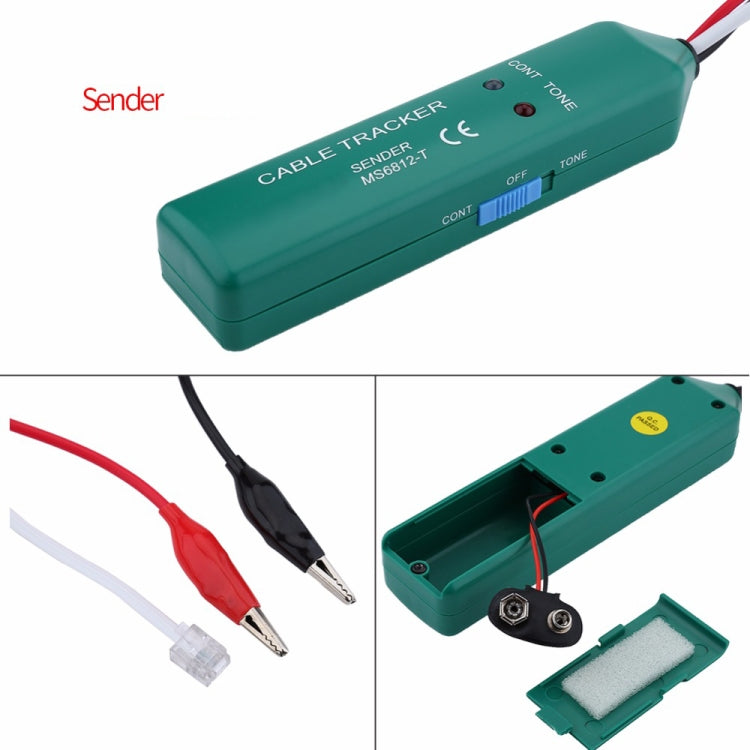 BSIDE MS6812 RJ11 & RJ45 Telephone Line Cable Tracker, Including Sender & Receiver by buy2fix